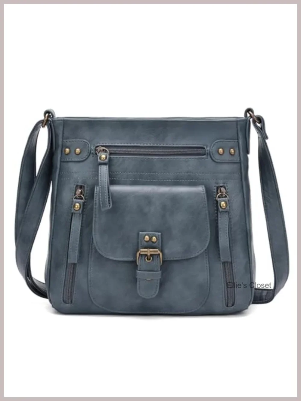 Women's Crossbody Purse Bag Medium PU Leather Multi-Pocket Handbag
